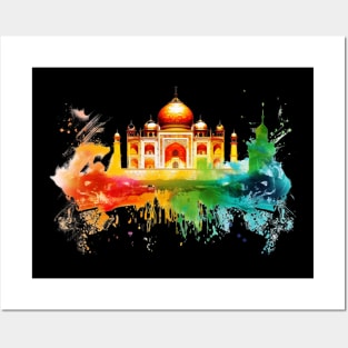 Taj Mahal paint art design Posters and Art